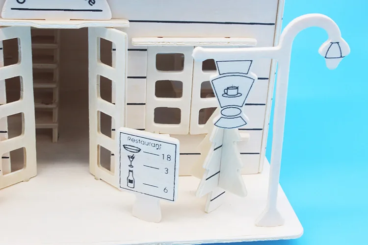 Деревянная развивающая развитие образования игрушки модель Кофейня 3d