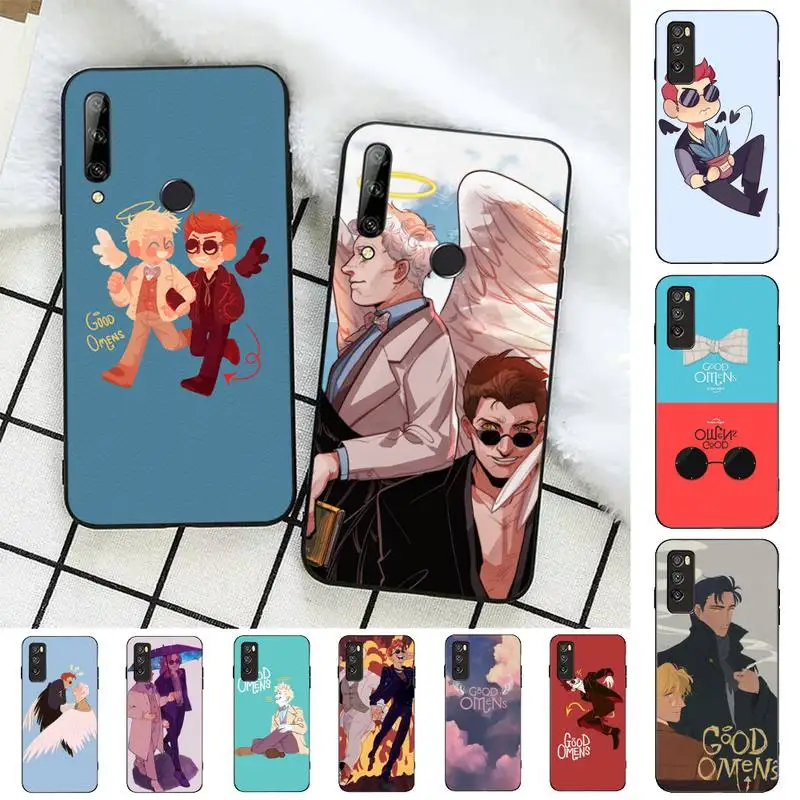 FHNBLJ чехол для телефона с ангелом и демоном Good Omens Huawei Honor 8 9 10 5A 30 20 pro lite 8X 8C|Бамперы|