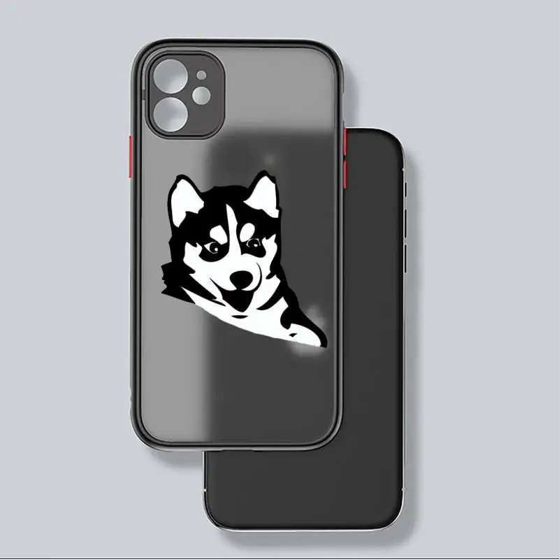 

Wolf Husky Phone Case matte transparent For iphone 7 8 11 12 plus mini x xs xr pro max cover Anti-fall mobile cover