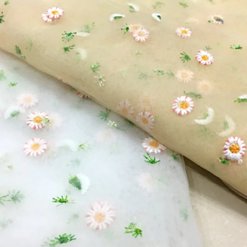 Ткань с марлевой вышивкой кружевная ткань сделай сам занавеска платье детская