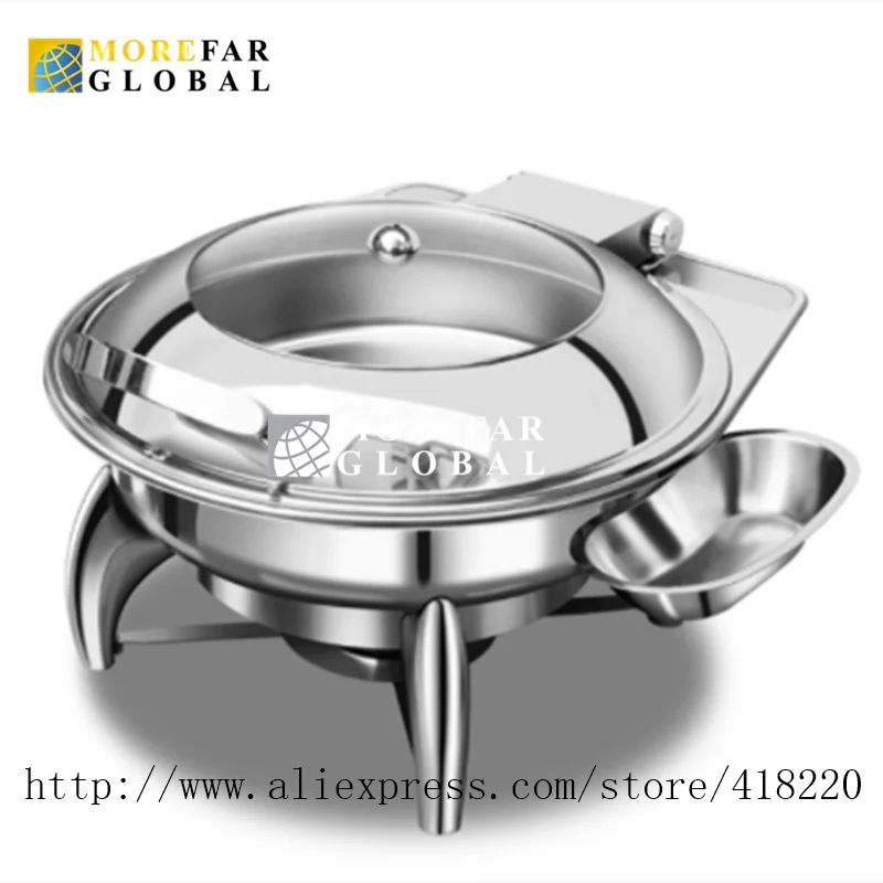 304 Stainless Steel Buffet Stove With Spoon Tray Hotel Tableware Ahcohol/Electric Heating Freshness Preservation Large Capacity | Дом и сад