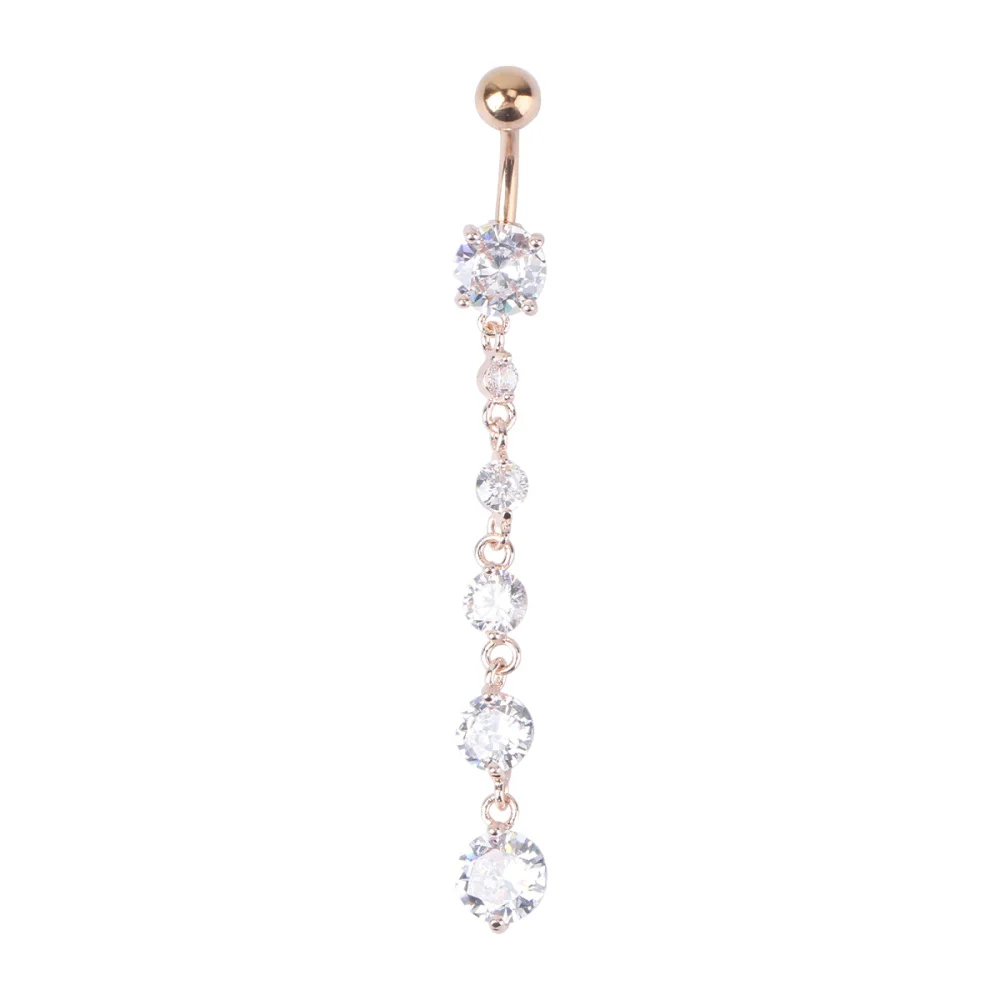 

1Pc Creative Piercings Jewelry Zircon Navel Ring Fashion Belly Button Ring