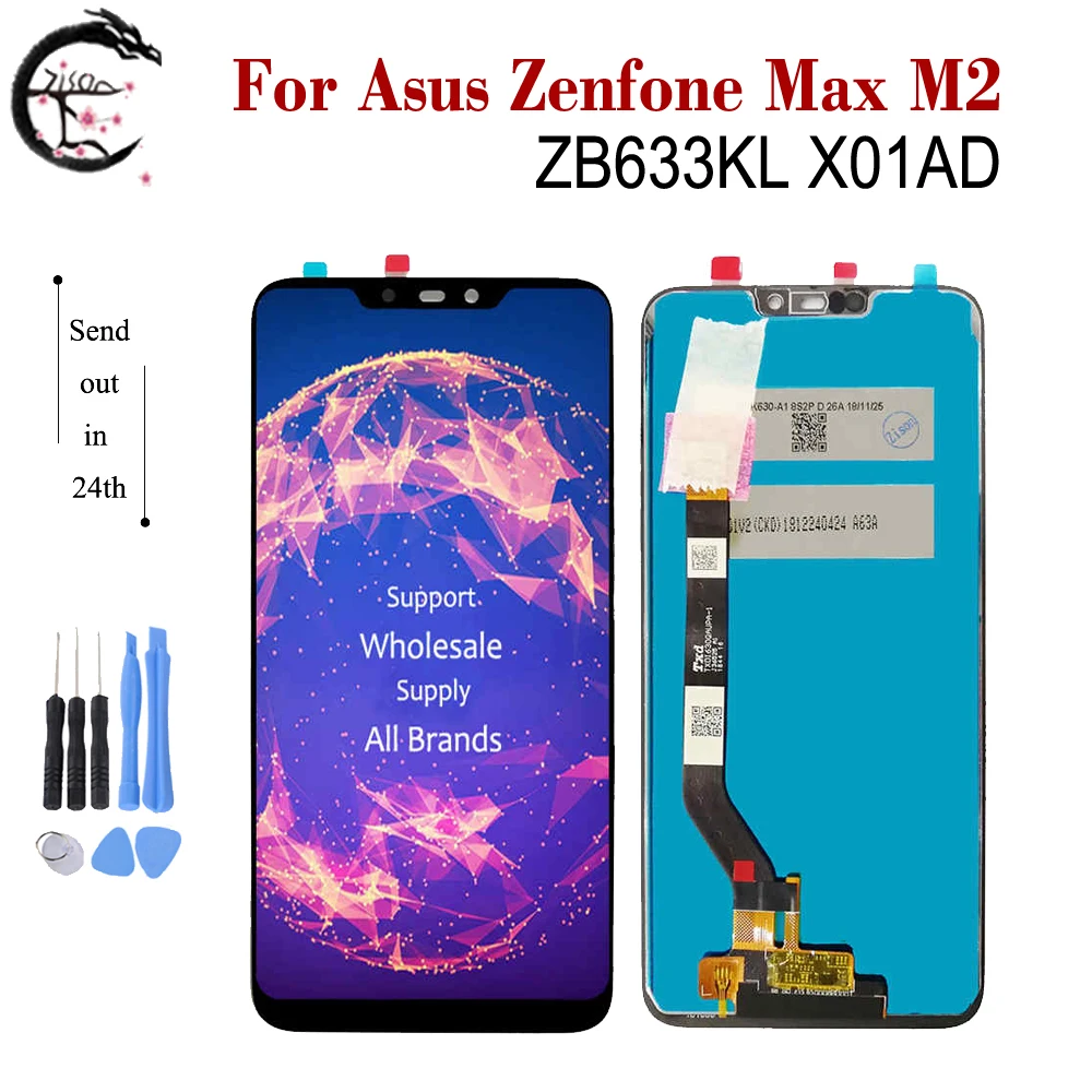 6," ЖК-дисплей для Asus Zenfone Max M2 ZB633KL X01AD, сенсорный экран, дигитайзер, сборка ZB633 ZB633KL, дисплей