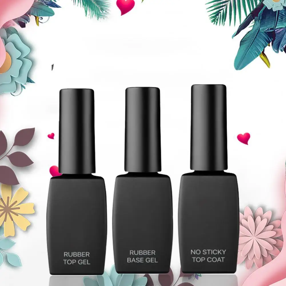 

UV Top Base Coat Gel Varnish Long-lasting Shiny Hybrid Semi Permanent Gel for Girl