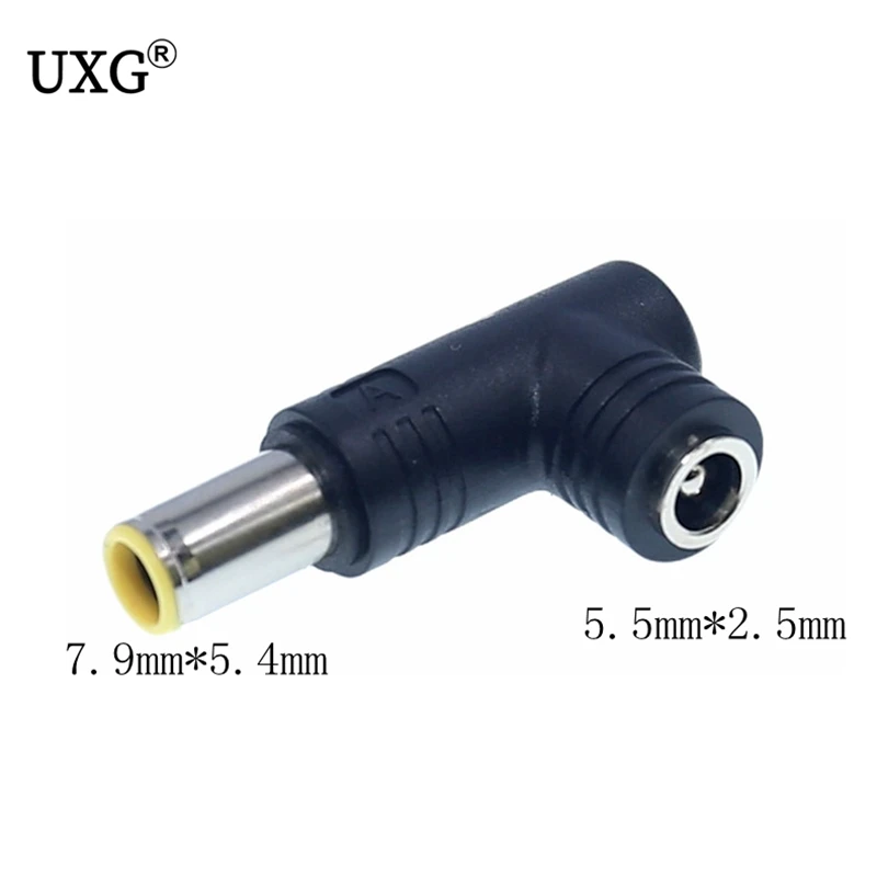 

DC Adapter elbow 5.5x2.5 female to 7.9x5.4mm Male adapter for Lenovo ThinkPad power adapter 180W 240W