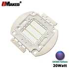 Ультрафиолетовые UVC UVB светодиодные чипы 20 Вт 30-34 в 600 мА фиолетовый светильник UVA 365-370-380-395-400-410-425nm SMD COB Doide лампа Светильник лампы