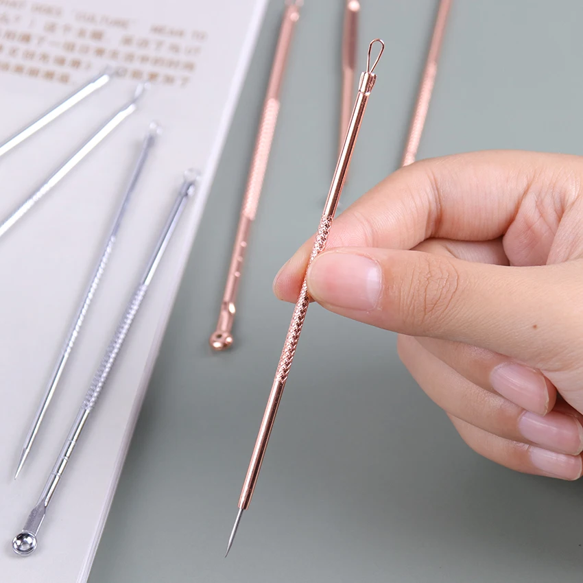 4 шт. Угри экстрактор розово золотистый и черный горошек акне очиститель для