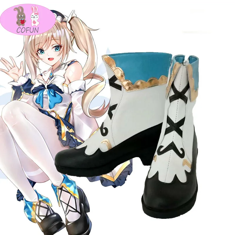 COFUN игра Genshin воздействия Косплэй туфли Barbara на застежке-молнии Женские