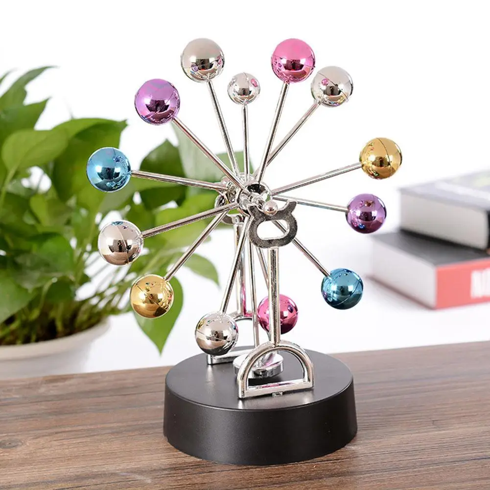 Newton Pendulum Balls Ferris Wheel Permanent Motion Meter Color Balance Ball Instrument For Home Desk Ornaments | Дом и сад