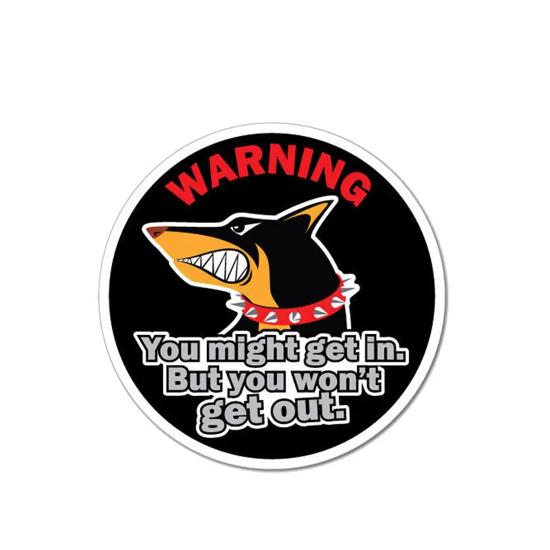 

12CM*12CM 1 Pcs Funny Warning Dog Doberman Pet Car Sticker Decal PVC