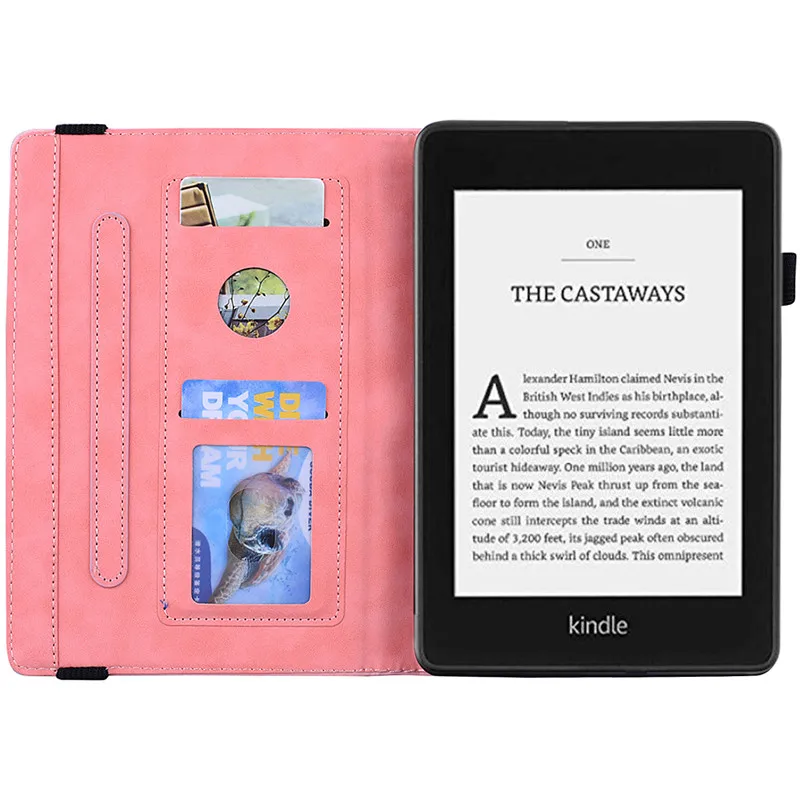 Чехол с 3D тиснением в виде цветка для Kindle Paperwhite 1 2 3 4 кожаный защитный чехол 10 го
