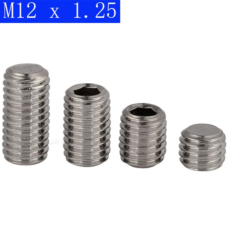 M12 x 1 25 мм (12 мм) винты с тонким шагом зажимом 304 из нержавеющей стали DIN 913 |