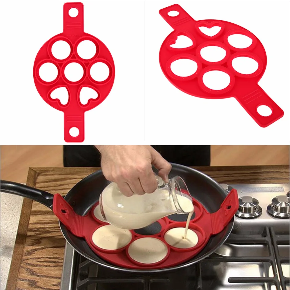 Pancake Maker Nonstick Cooking Tool Round Heart Egg Cooker Pan Eggs Mold Kitchen Baking Accessories | Дом и сад