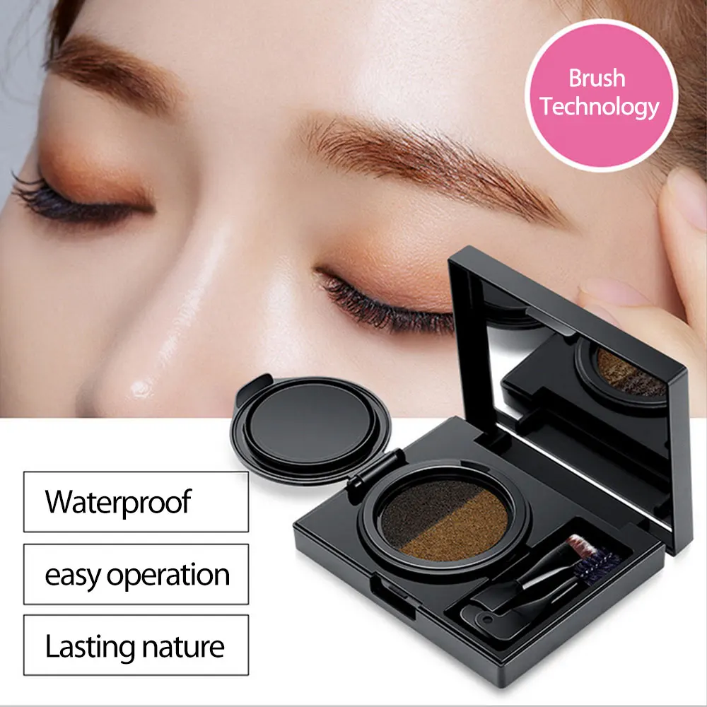 

New Eyebrow Enhancers Cushion Eyebrow Cream Brush Waterproof Long-lasting Powder Eye Brow Dyeing Eyes Brow Balm Makeup