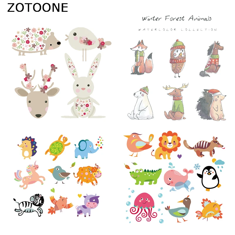 ZOTOONE милые нашивки с животными Ежик утюгом для одежды наклейка сердцем детей