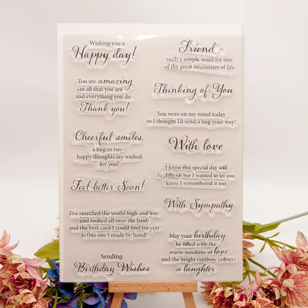 

Letter Blessing CLEAR STAMPS Alphabet Letter Number Block Scrapbooking Card Album Paper Craft Rubber Transparent Silicon Stamps