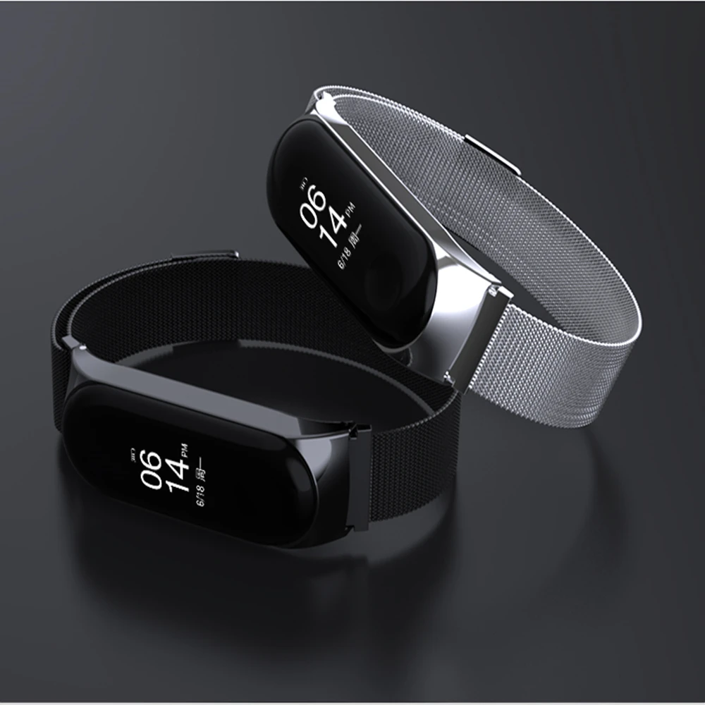 Браслет mi Band 4, металлический ремешок из нержавеющей стали, браслет mi band 4, 3, браслеты Pulseira mi Band 4, 3, ремешок для Xiaomi mi Band 3, 4