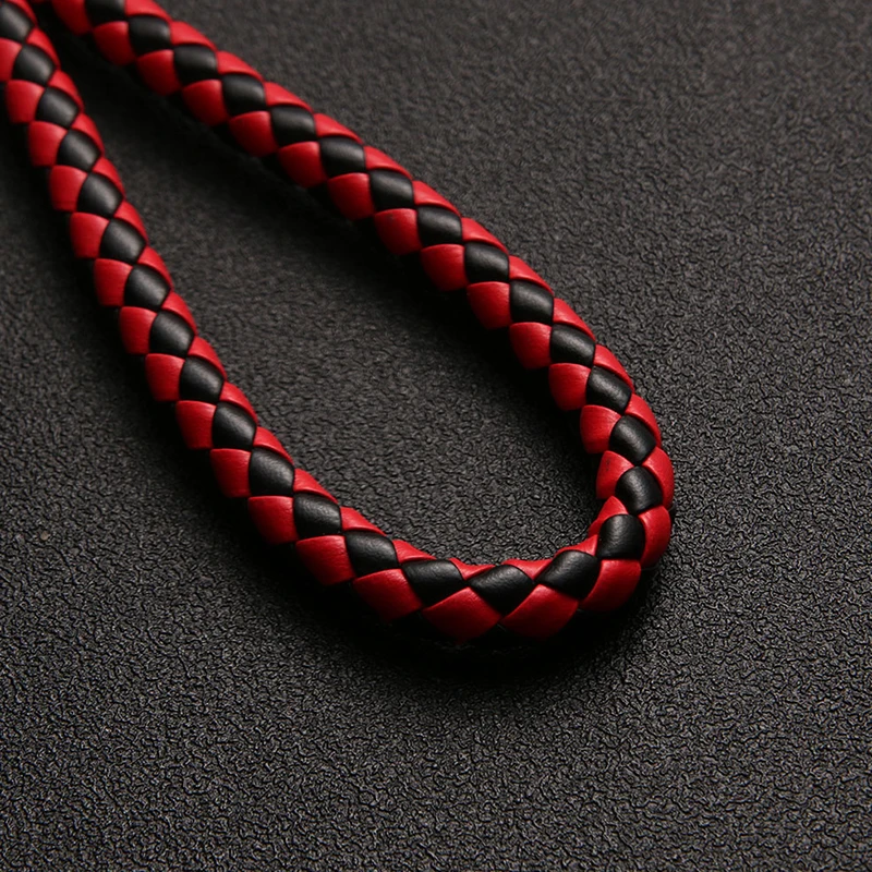 Оптовая цена плетеная веревка из искусственной кожи брелок сделай сам подвеска