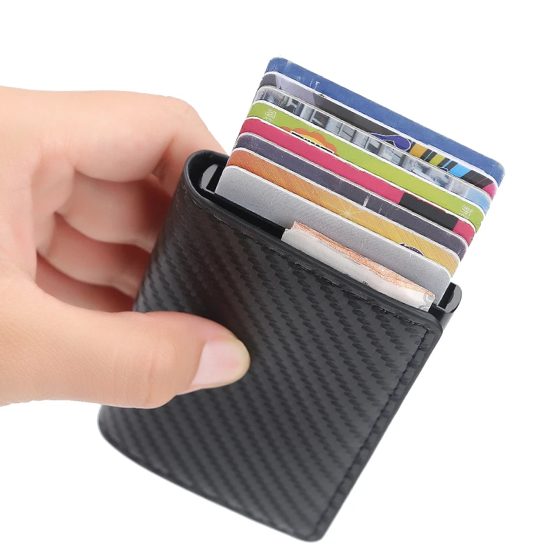 2021 новый углеродного волокна с функцией блокировки RFID Для мужчин кредитной карты