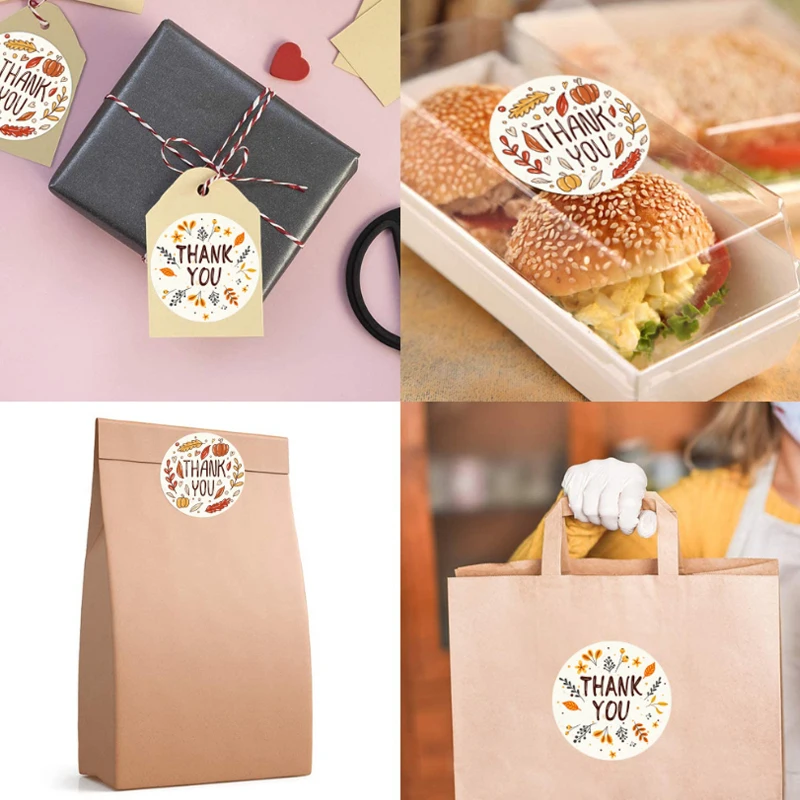 

500Pcs/roll Floral Thank You Sticker for seal label scrapbooking christmas sticke decoration sticker Stationery Sticker