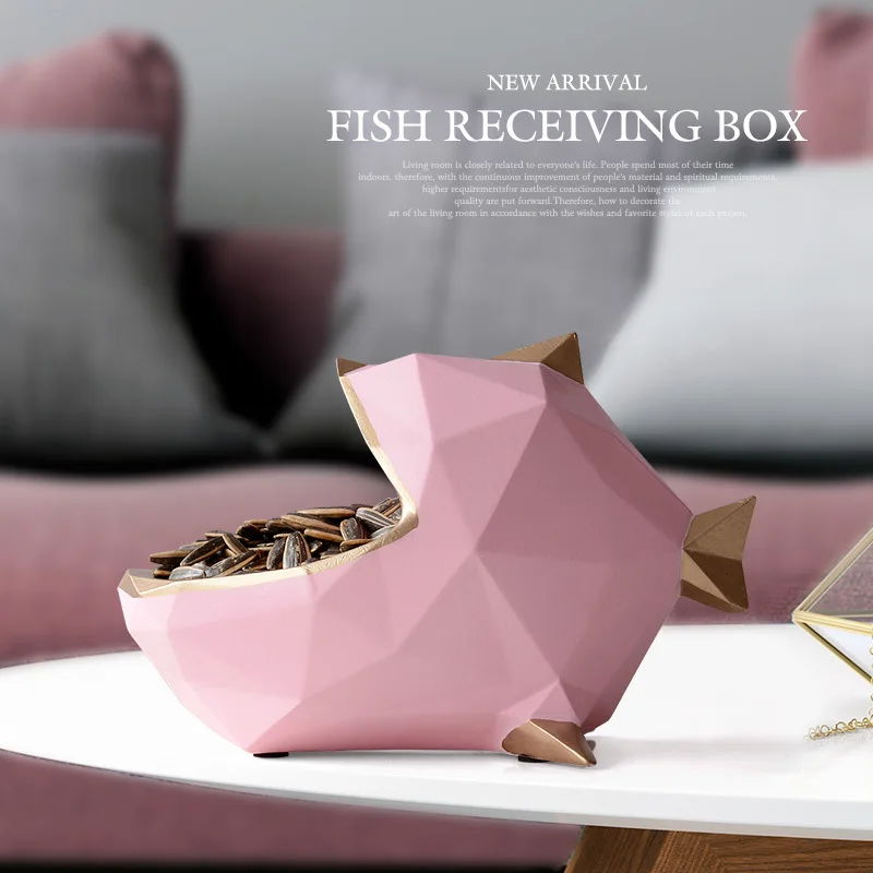 Скульптура в виде рыбы из смолы для домашних столов искусственные инструменты