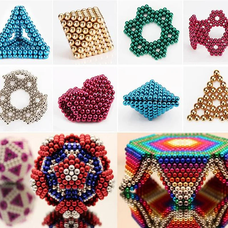 

2020 Colorful Magnetic Ball Toys Metal DIY Magnet Balls Blocks Cube Construction Building Toys Colorfull Metal Neodymium Magic