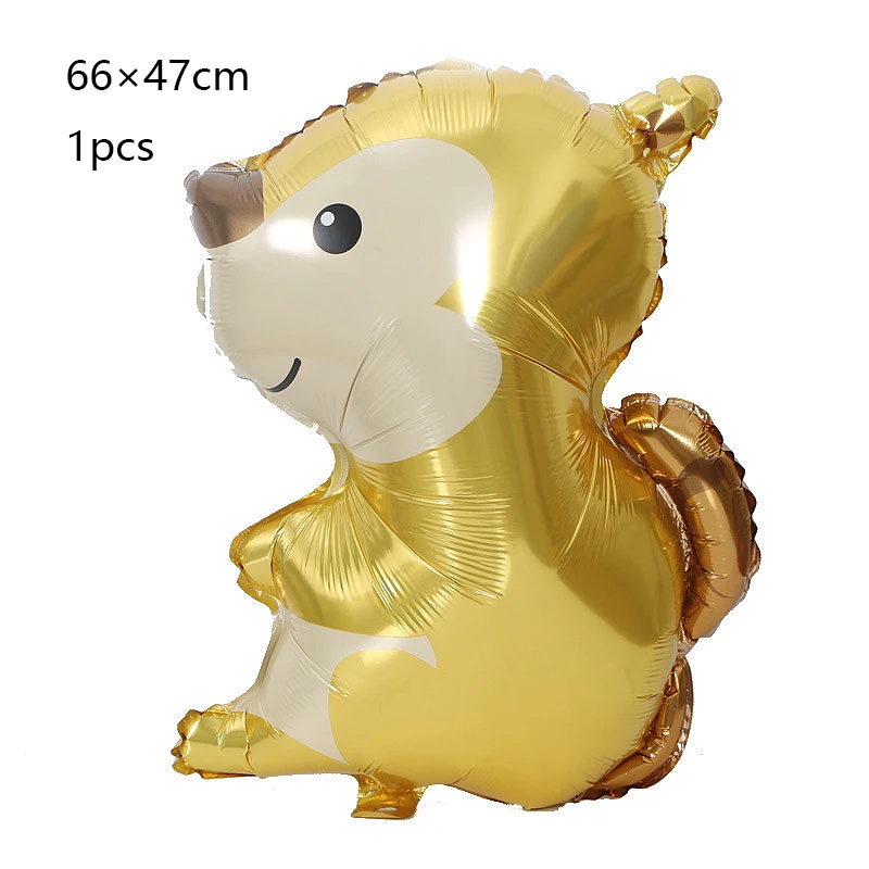 Мультяшный балон из алюминиевой фольги животное ежик лиса енот искусственный