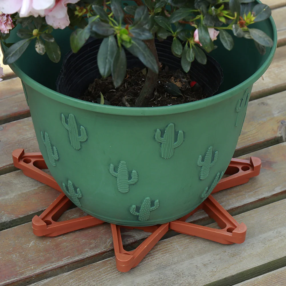 

12PCS Non Slip Plastic Pot Feet Triangle Invisible Flower Planter Toes Risers Flowerpot Bottom Pad Garden Flower Supports Tool