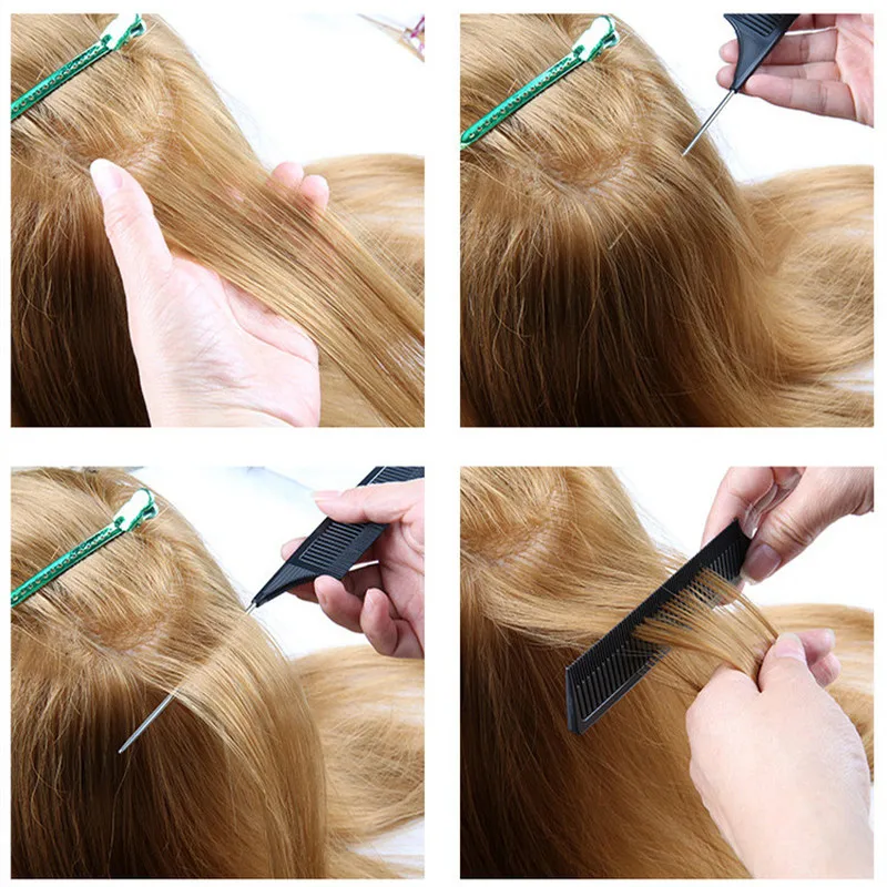 1 шт. Антистатическая мелкозубная расческа для крысиного хвоста парикмахерский