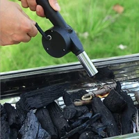 1pc outdoor cooking bbq fan air blower for barbecue fire bellows hand crank tool picnic camping bbq barbecue tool
