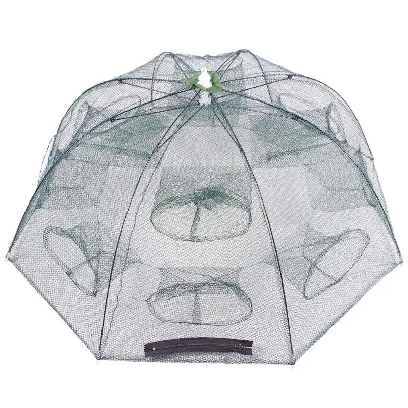 Автоматическая складная рыболовная сеть в виде зонта ловушка для ловли креветок