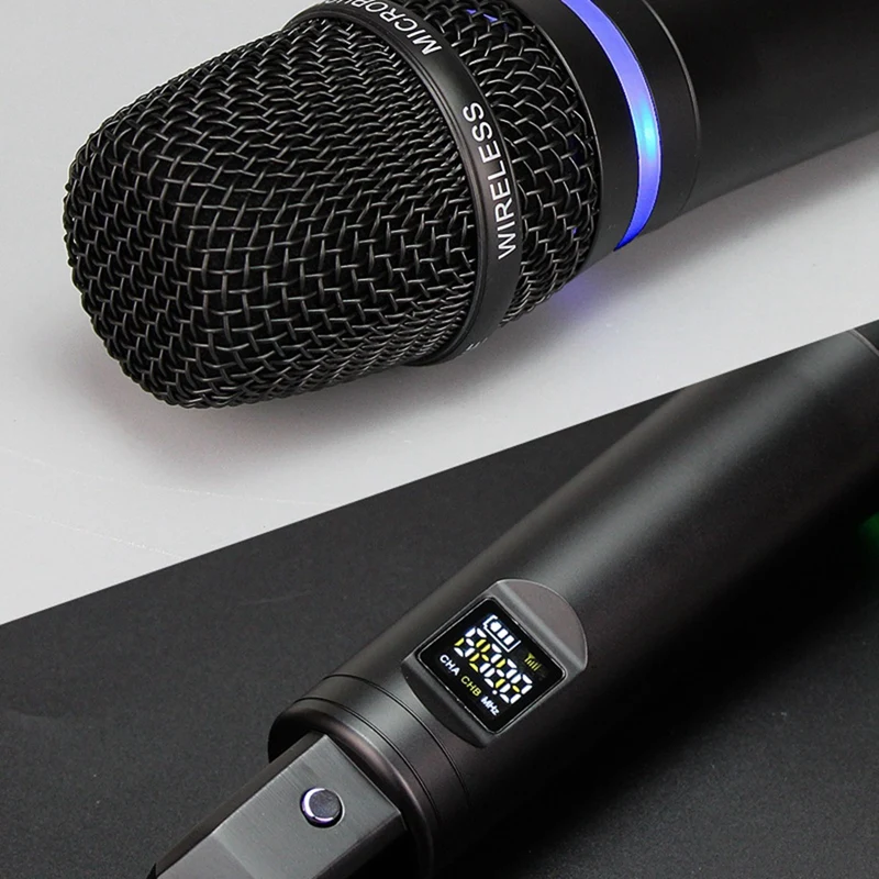 U Stage Wireless Microphone USB RCA MIC Handheld UHF Mic With Receiver For KTV Karaoke Party | Электроника