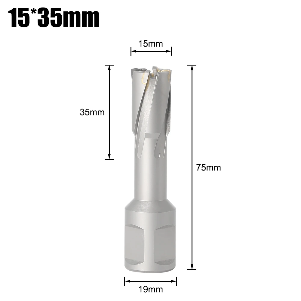 

Кольцевая фреза TCT диаметром 12–60 мм x 35 мм со сварочным хвостовиком 3/4 дюйма, корончатое сверло из твердосплавного сплава 22*35 мм, кольцевая пила по металлу 60 x 35 мм