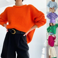 womens knitted thicken pullovers sweater autumn winter oversize women sweater long sleeve casual solid sweaters female