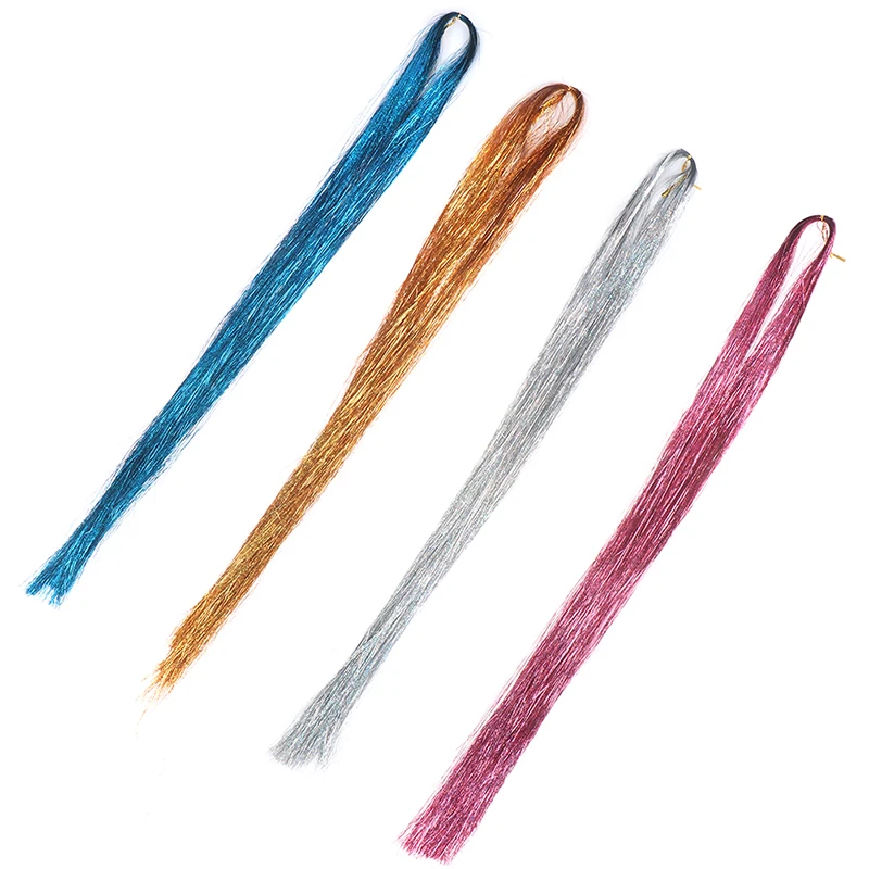 Новое поступление 1 пучок волос для наращивания Золотой фольгированный провод