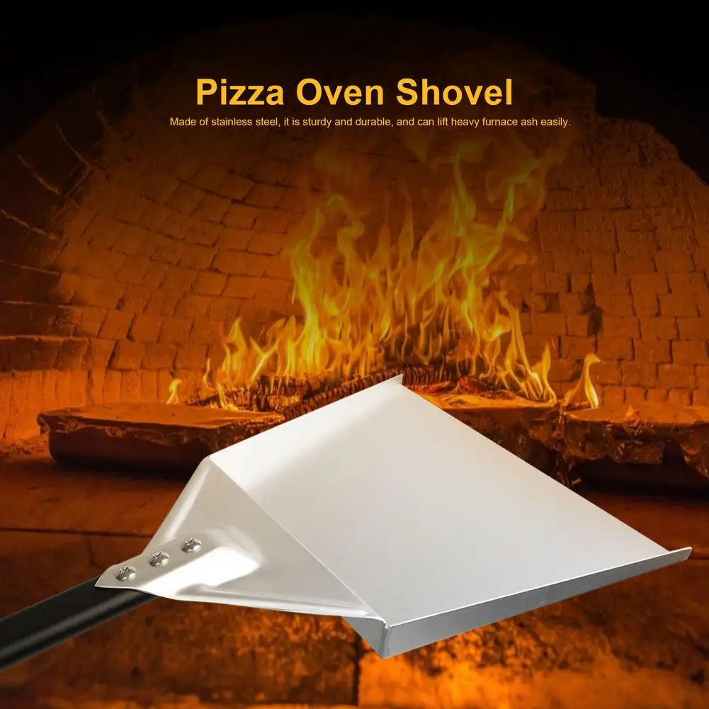 

Long Oven BBQ Ash Shovel Grill Charcoal Ash Poker Scoop Shovel Thickened Square Oven Spade Stove Brush Kitchen Accessories