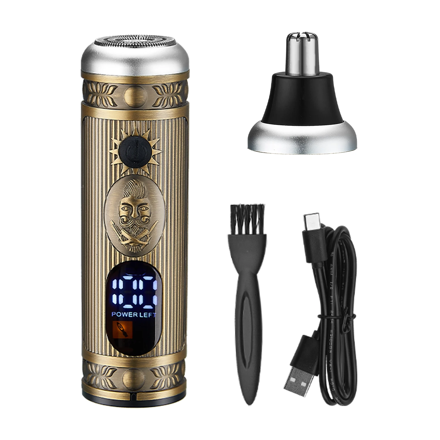 

LCD hair clipper electric hair clipper cordless razor men's hair clipper 0mm compact portable razor beard trimmer hair clipper