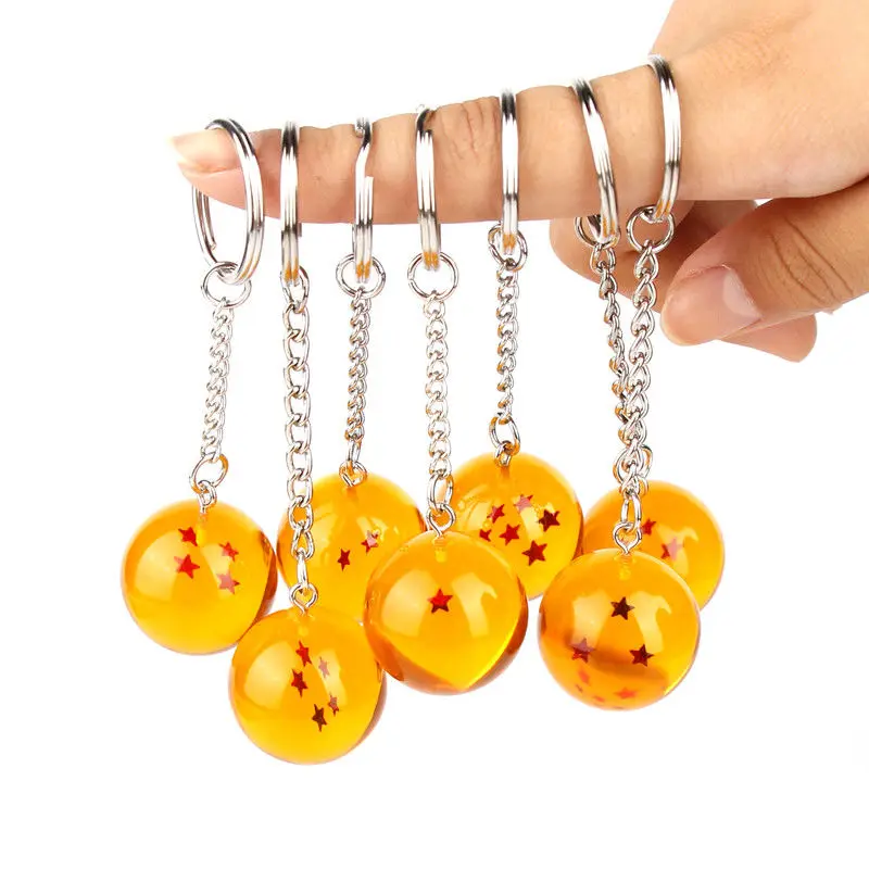 

Anime Goku Super Keychain 3D 1-7 Stars Cosplay Crystal Ball Key Chain Collection Toy Gift Key Ring Key Chain Accessories Cute