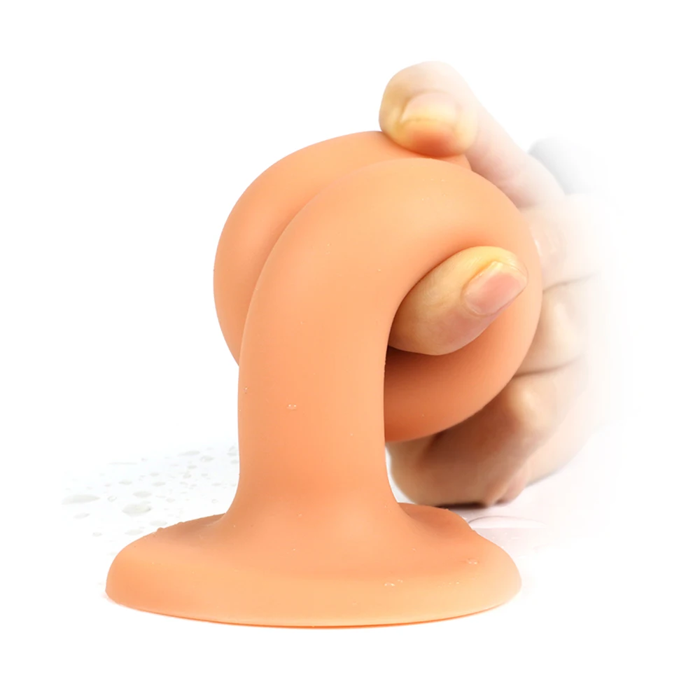 Реалистичный фаллоимитатор с присоской искусственный мягкий жидкий силиконовый
