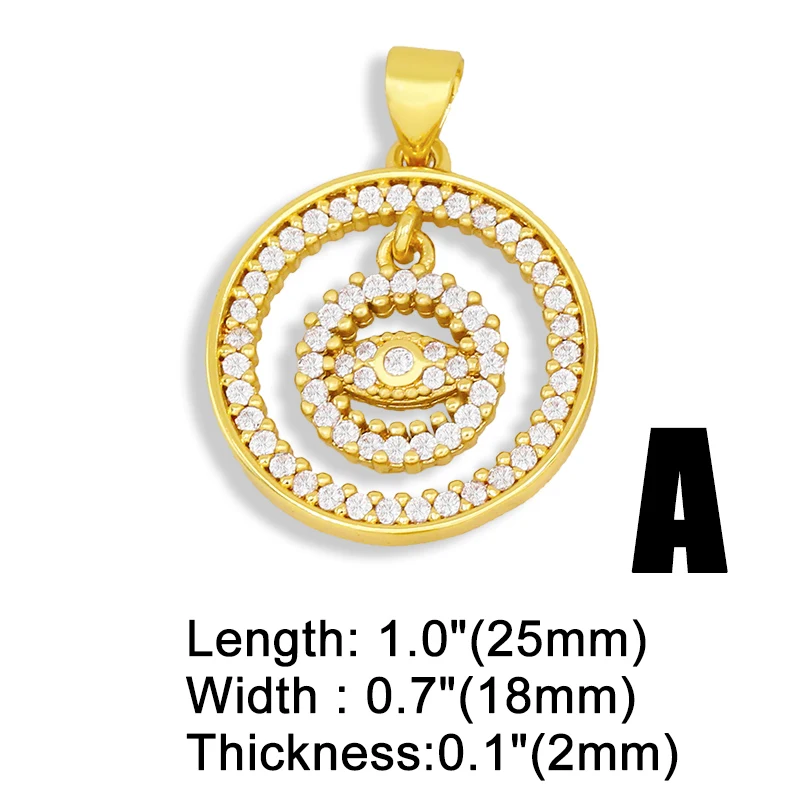 OCESRIO медные латунные CZ подвески с сглаза для изготовления ювелирных изделий