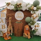 118 шт. бело-зеленые воздушные шары, гирлянда, арка, хромированные металлические золотые шары, комплект для нового года, свадьбы, дня рождения, украшение для будущей мамы