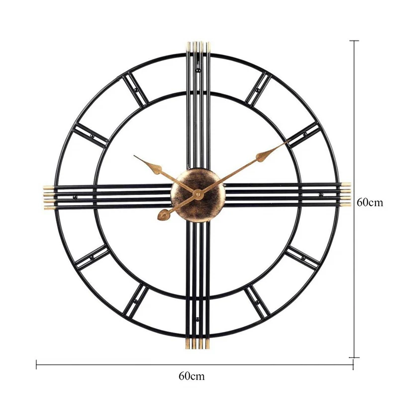 Простой дизайн Винтажный домашний Декор 3D бесшумные большие металлические