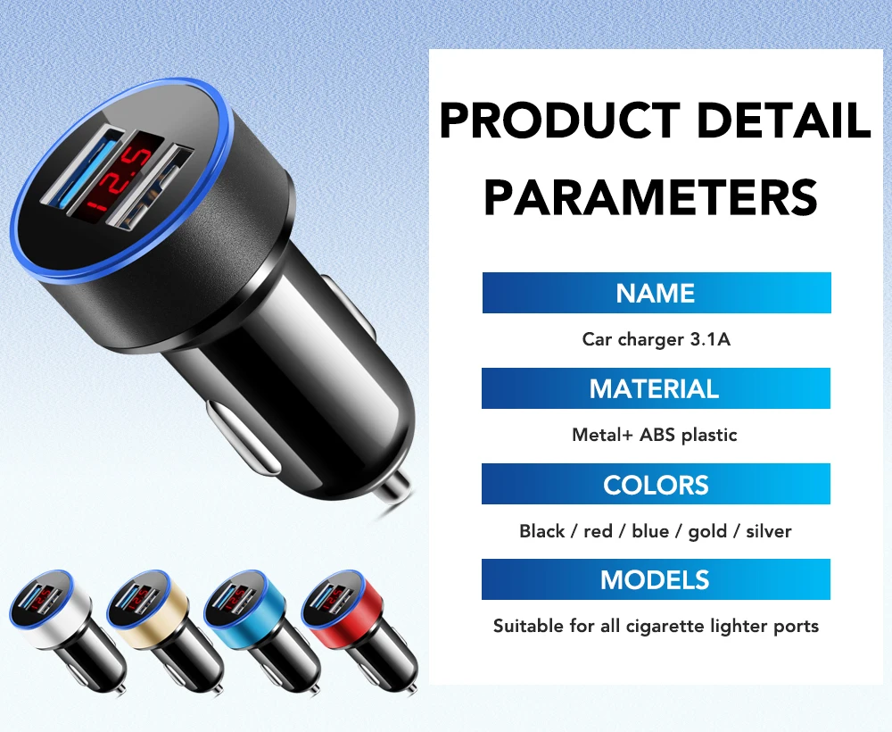 36 Вт QC 3 0 Автомобильное зарядное устройство с двумя usb-портами для быстрой зарядки