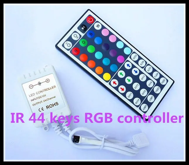 

100pcs/lot rgb ir 44 key led controller DC12v for 5050/3528 RGB led strip light and RGB LED module