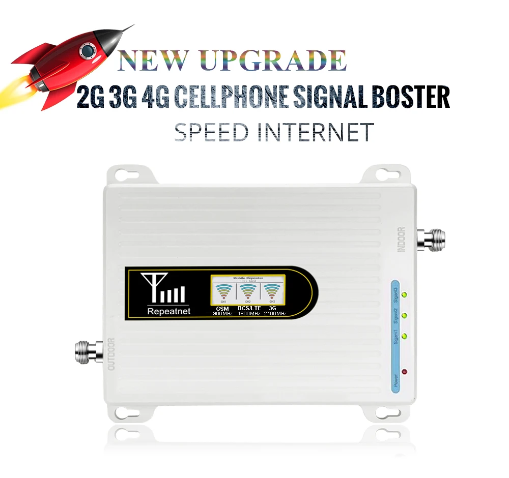 Усилитель мобильного сигнала Gain трехдиапазонный репитер 2G 3G 4G для GSM 900 МГц + DCS LTE