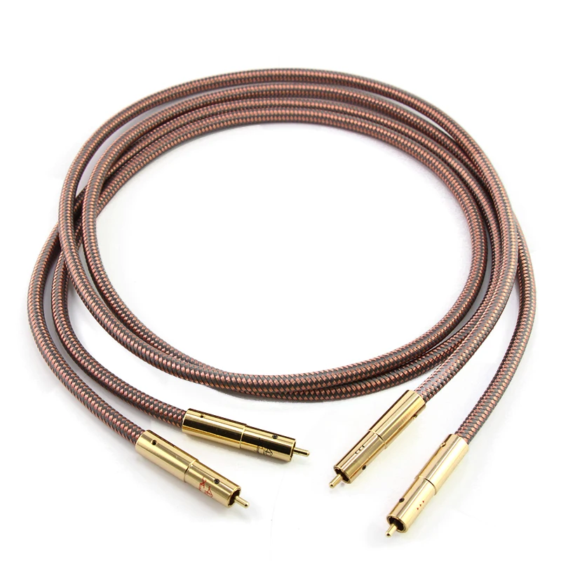 1 пара М 5 м 2 XSSH YIVO Hifi RCA кабель OCC из чистой меди к соединение аудио шнур провод