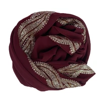 heavy chiffon scarf solider color long soft wrap scarf plus size shawl scarves sequins femme bufandas hijabs shinny scarf