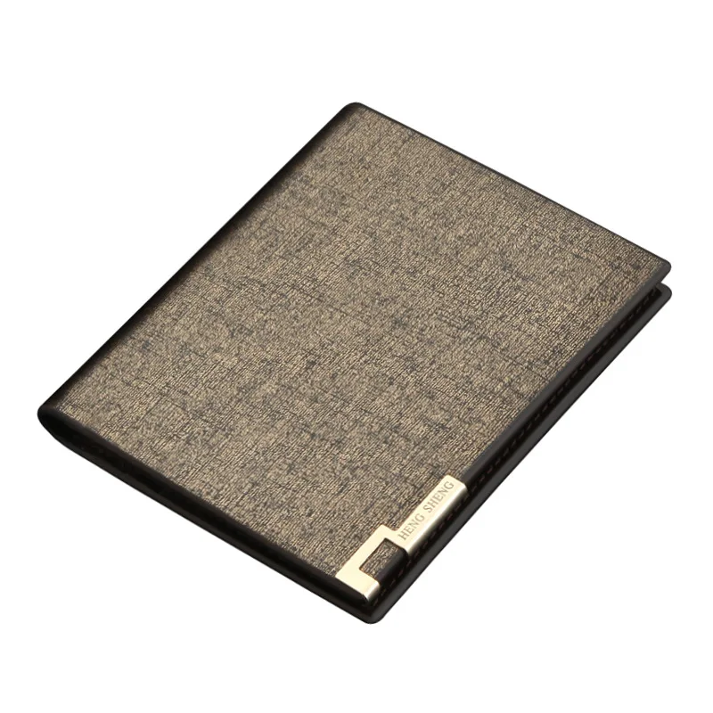 

Men's Short Wallet Horizontal Open Multi-card Pocket Wallet Solid Color Casual PU Leather Soft Surface Card Holder