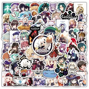 103050100 pcs anime game genshin impact stickers graffiti cartoon decals car bike guitar phone laptop cute sticker for kids free global shipping