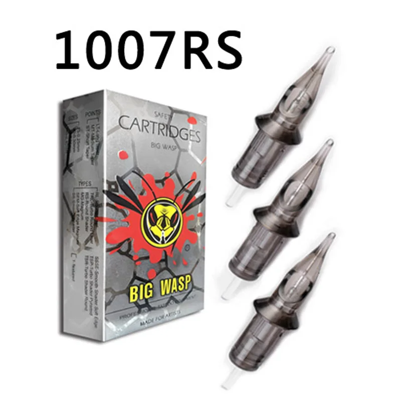 

BIGWASP 1007RS Tattoo Needle Cartridges #10 Evolved (0.30mm) Round Shader (7RS) for Cartridge Tattoo Machines & Grips 20Pcs